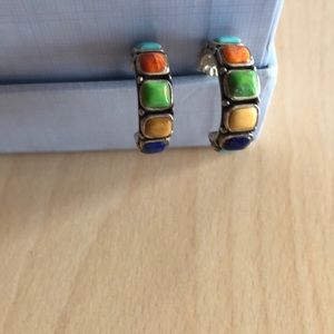 Turquoise silver earrings